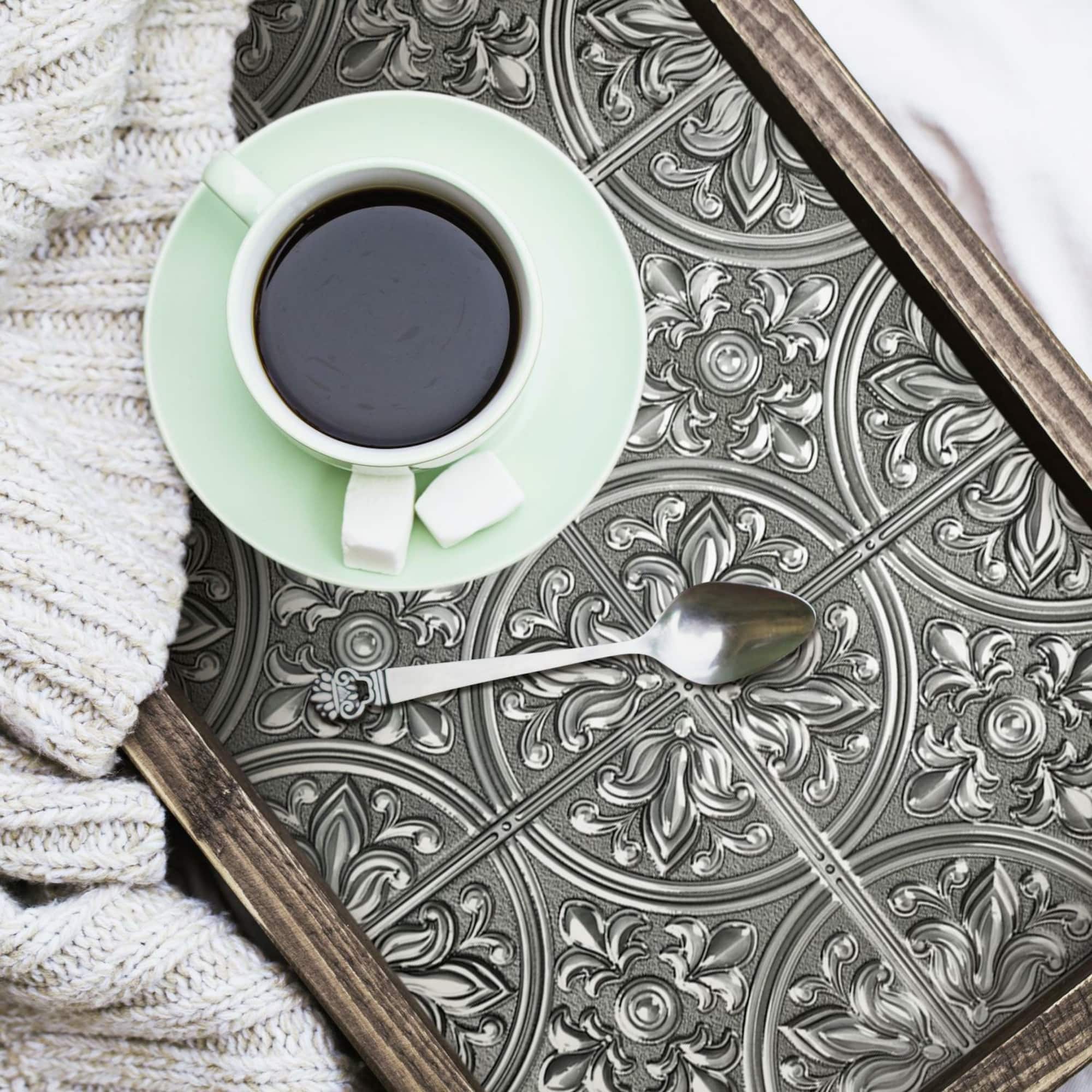 RoomMates Silver Tin Peel & Stick Tile Backsplash StickTiles